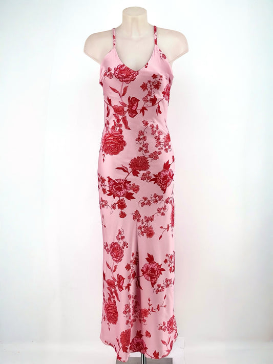 Vestido Lencero Rosa Largo